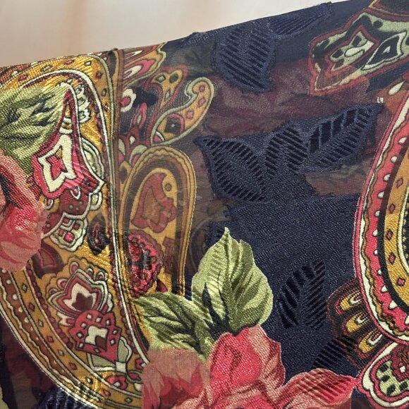 Gold Tag Victoria's Secret Women's Open Front Floral sheer rose‎ Kimono One Size - Picture 2 of 13